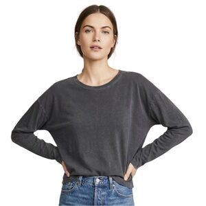 James Perse Vintage Boxy Tee Women's Long Sleeve Gray Crew Neck Shirt Large
ZZ